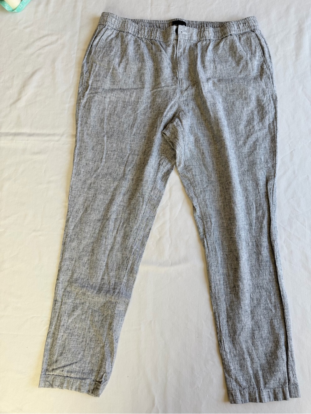 14th & Union Light blue Drawstring Linen-Blend Joggers